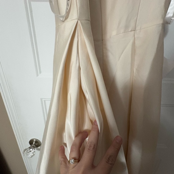 Azazie Cream Midi Dress - Picture 3 of 6